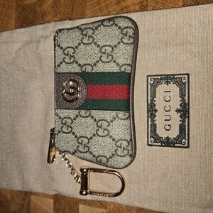 Gucci Beige and Brown Monogram Pouch